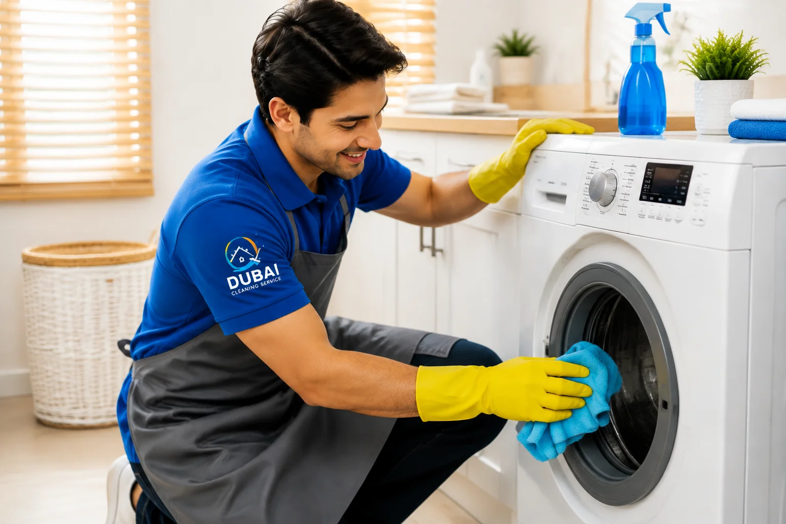 House cleaning services Dubai professional cleaner maintaining a home